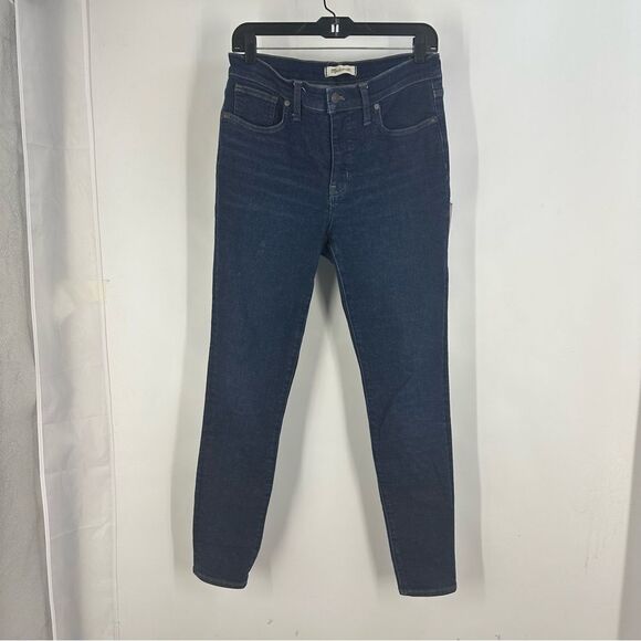 Madewell Size 29 9" Mid Rise Skinny Dark Wash Stretch Jeans - Picture 1 of 12